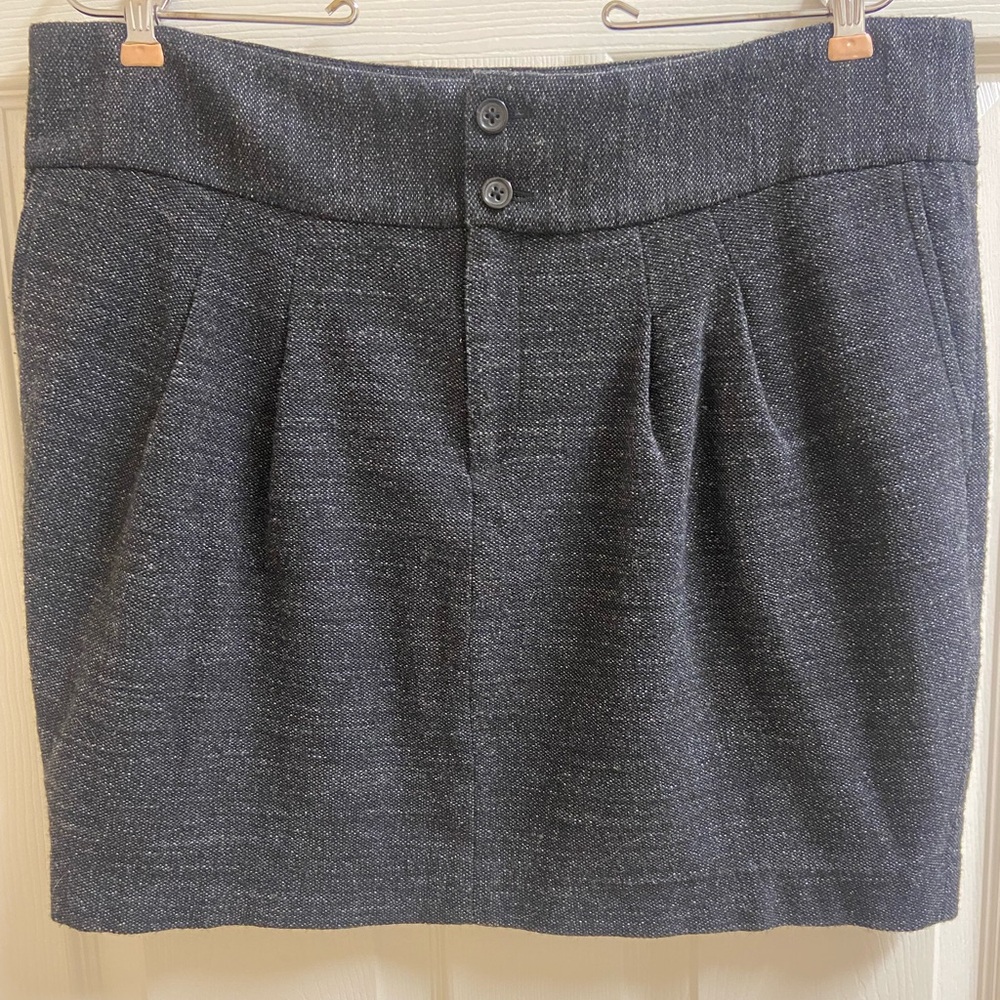 Banana Republic Gray Wool Blend Mini Skirt